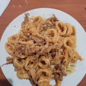 Fried Calamari With Linguine