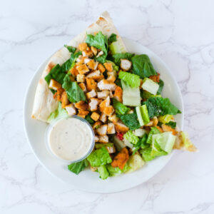 Caesar Salad Pizza with Chicken